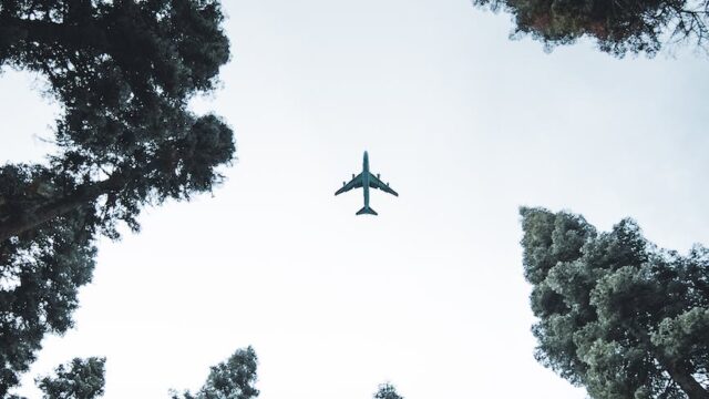 low angle photo of airplane