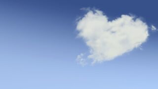Heart shape cloud background