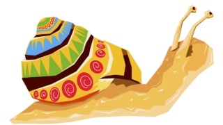 Abstract snail png sticker, animal